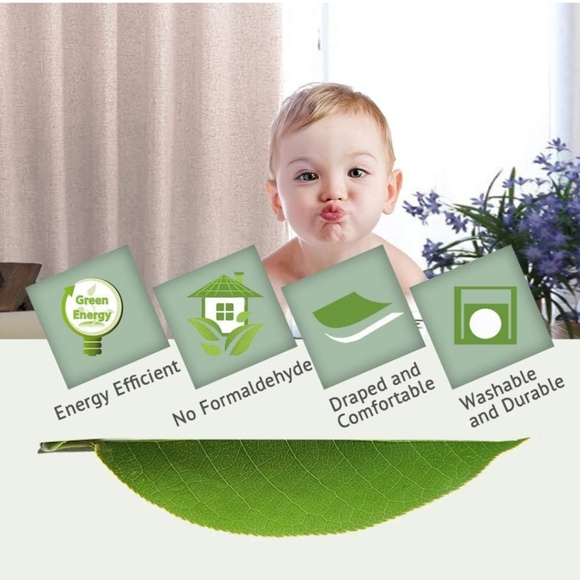 Brand new in package natural linen blackout curtains - Picture 6 of 8